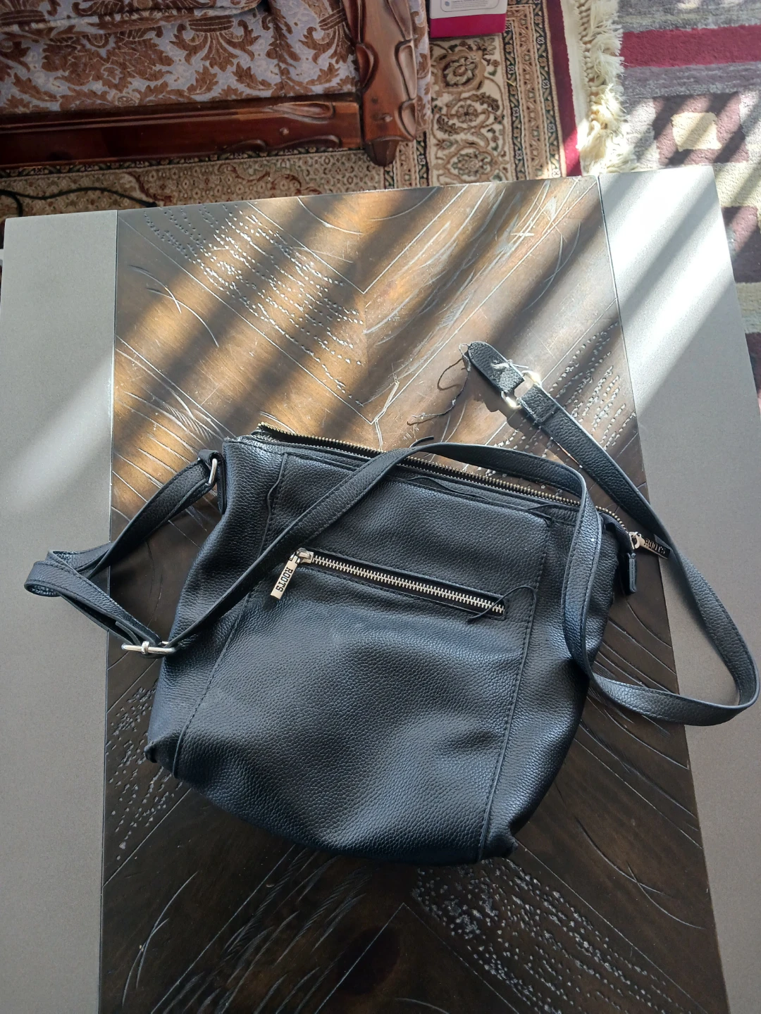 Black Roots Crossbody Bag
