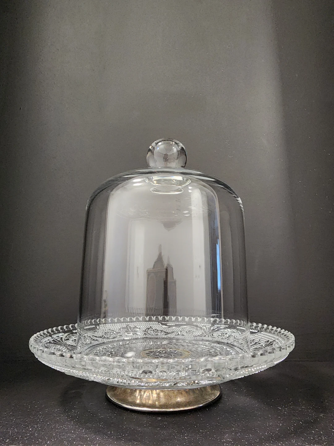 Glass cup Cake Stand with Dome Lid - photo 2