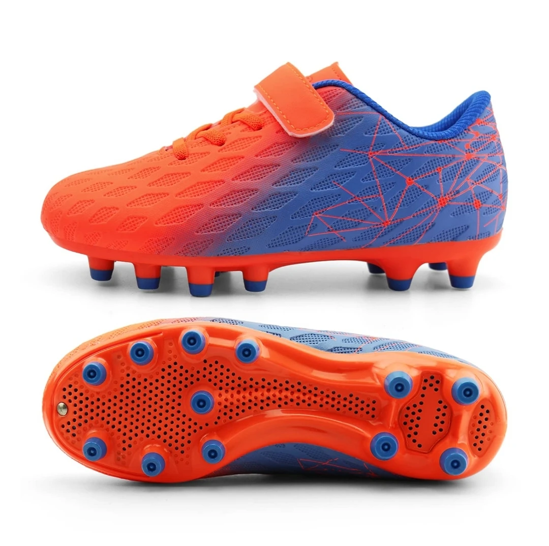 Kids Soccer Cleats Orange and Blue - photo 2