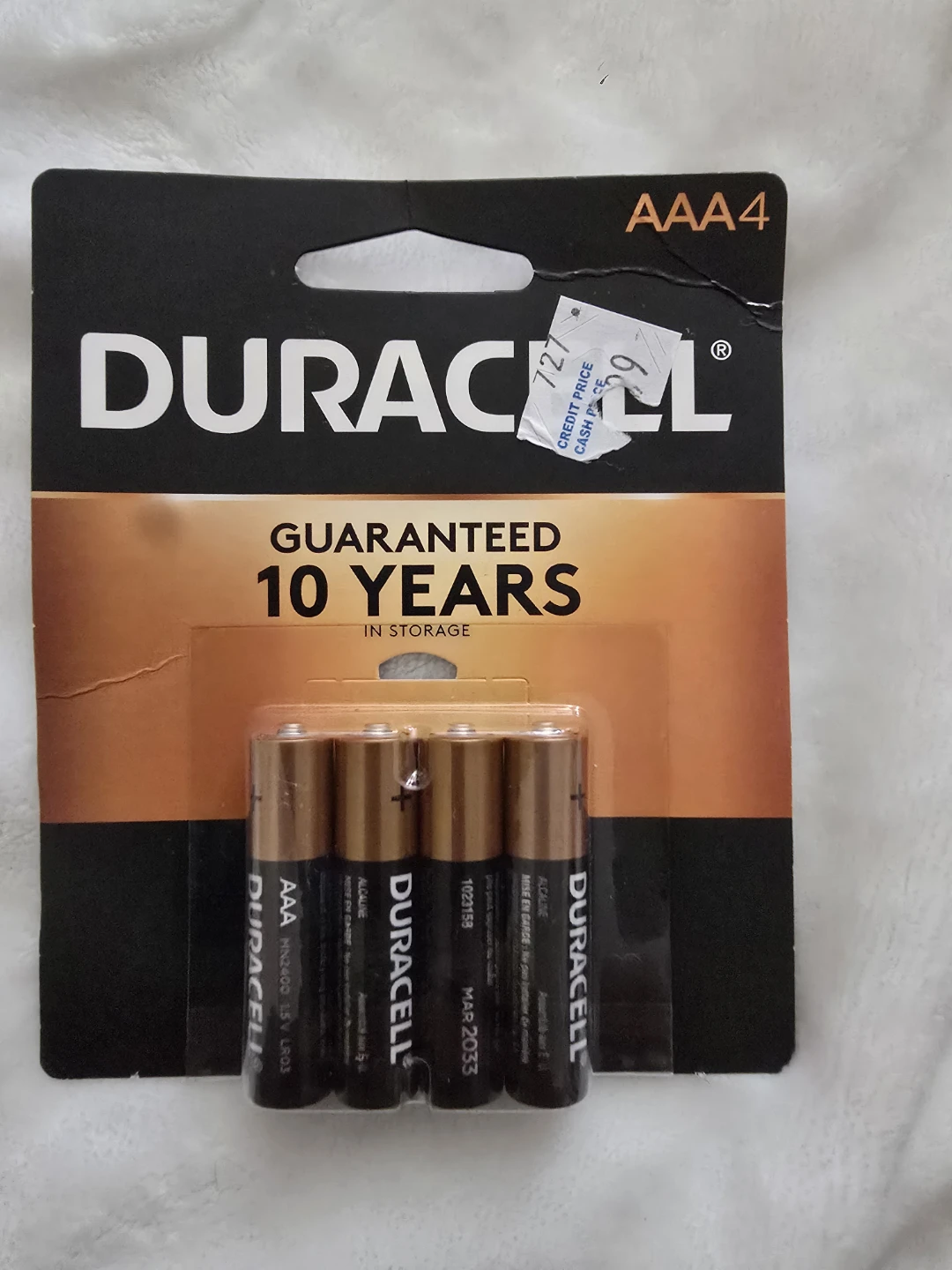 Duracell AAA Alkaline Batteries - 4 Pack