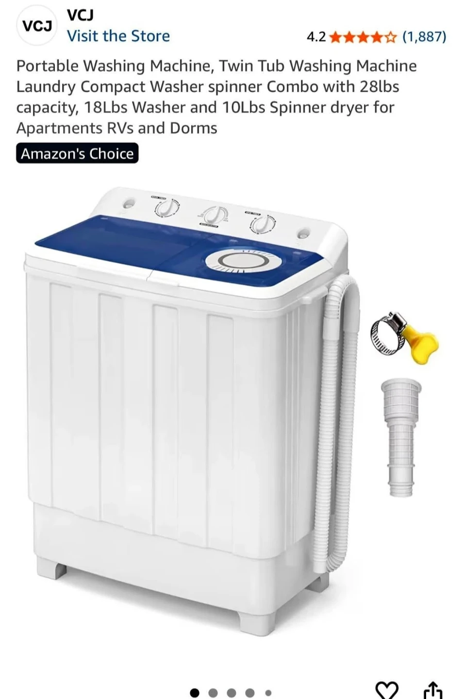28lb Washing machine+ dryer works perfectly