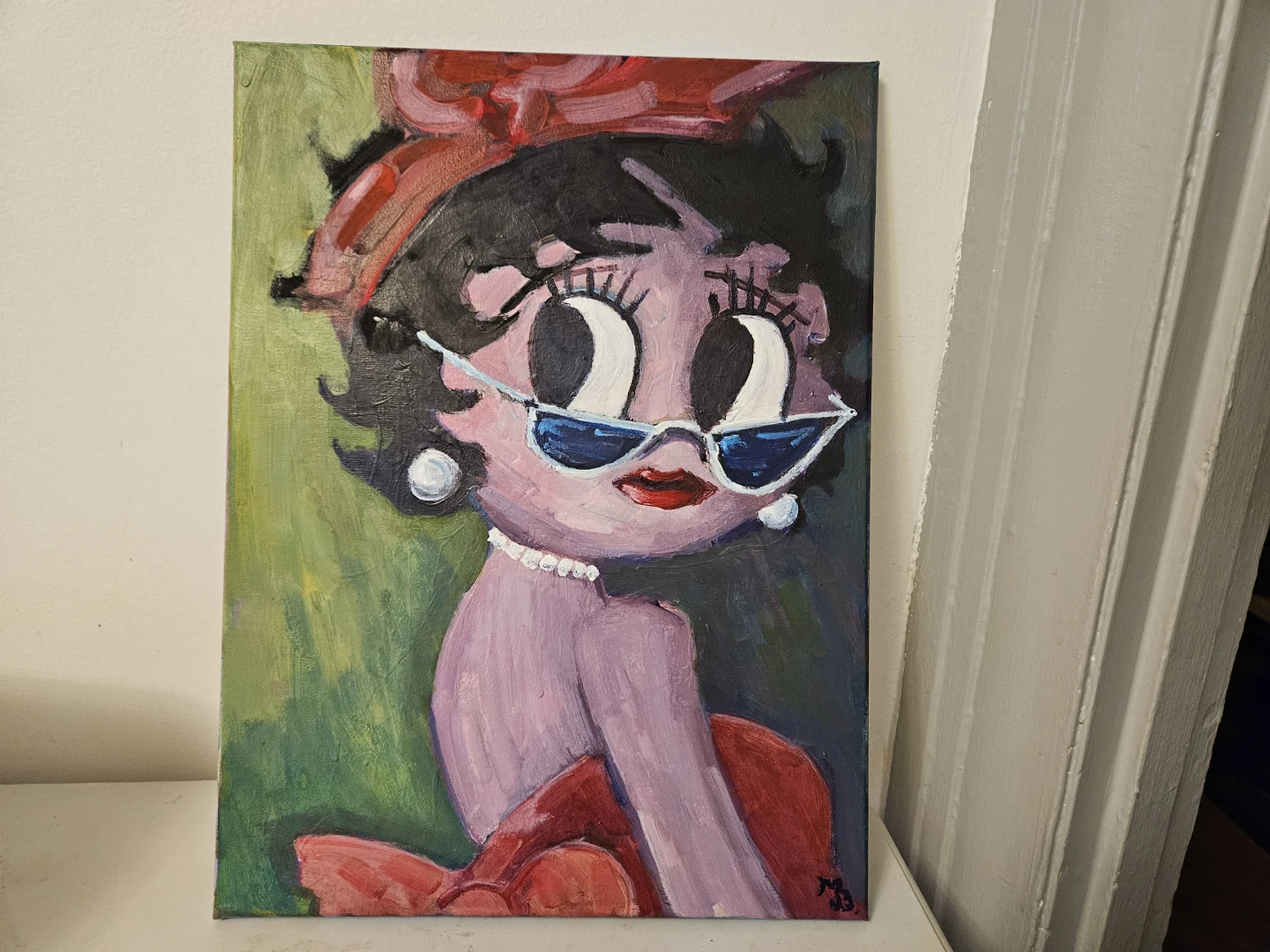 Acrylic painting 9 x 16 inches Betty Boop