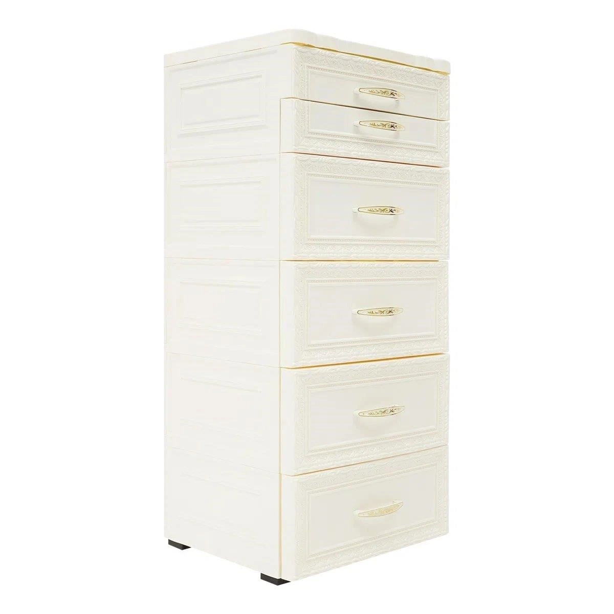 White 6-Drawer Plastic Storage Tower - photo 3