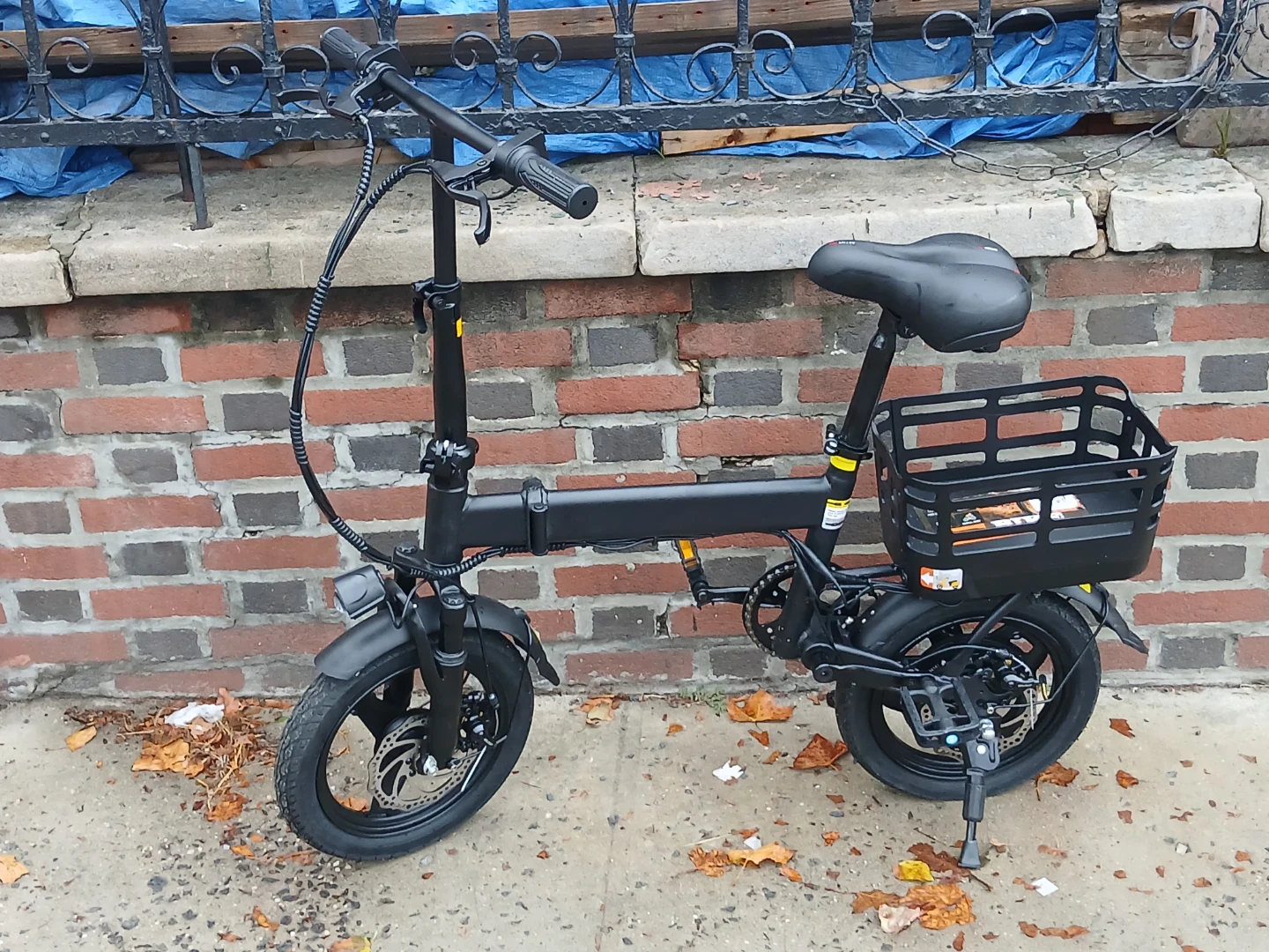 Black Folding Electric Bicycle