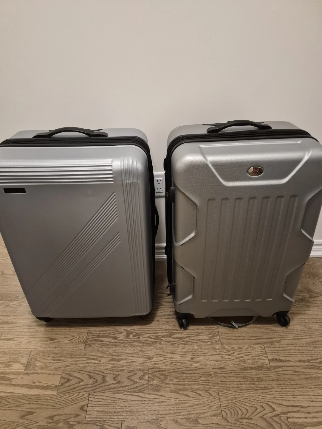 Two Hard-Shell Suitcases