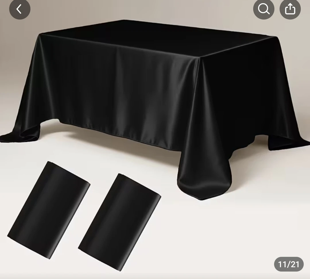Set of 2 Polyester Tablecloths 145x260cm