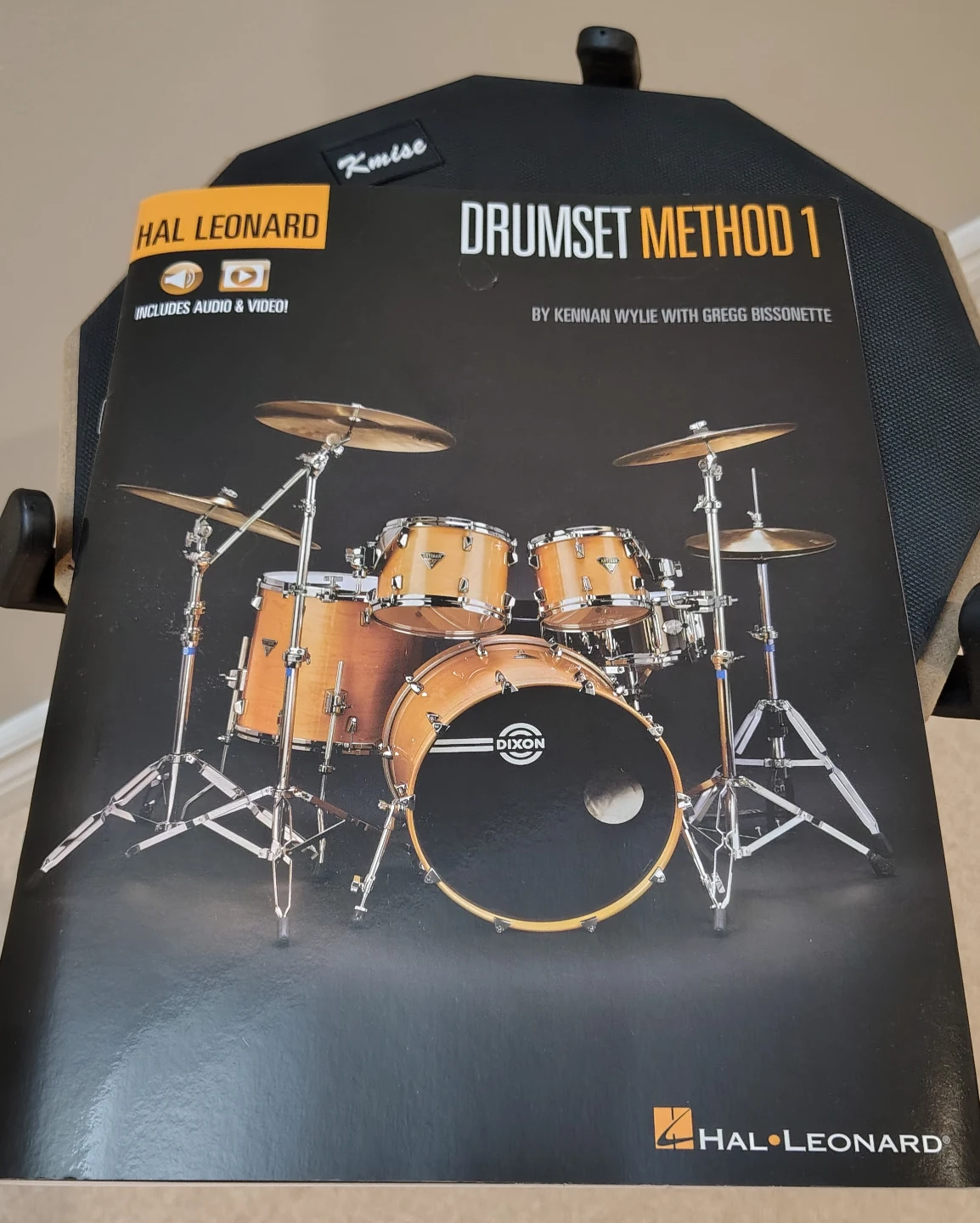 Kmise Drum Practice Pad with Adjustable Stand and Book - photo 4