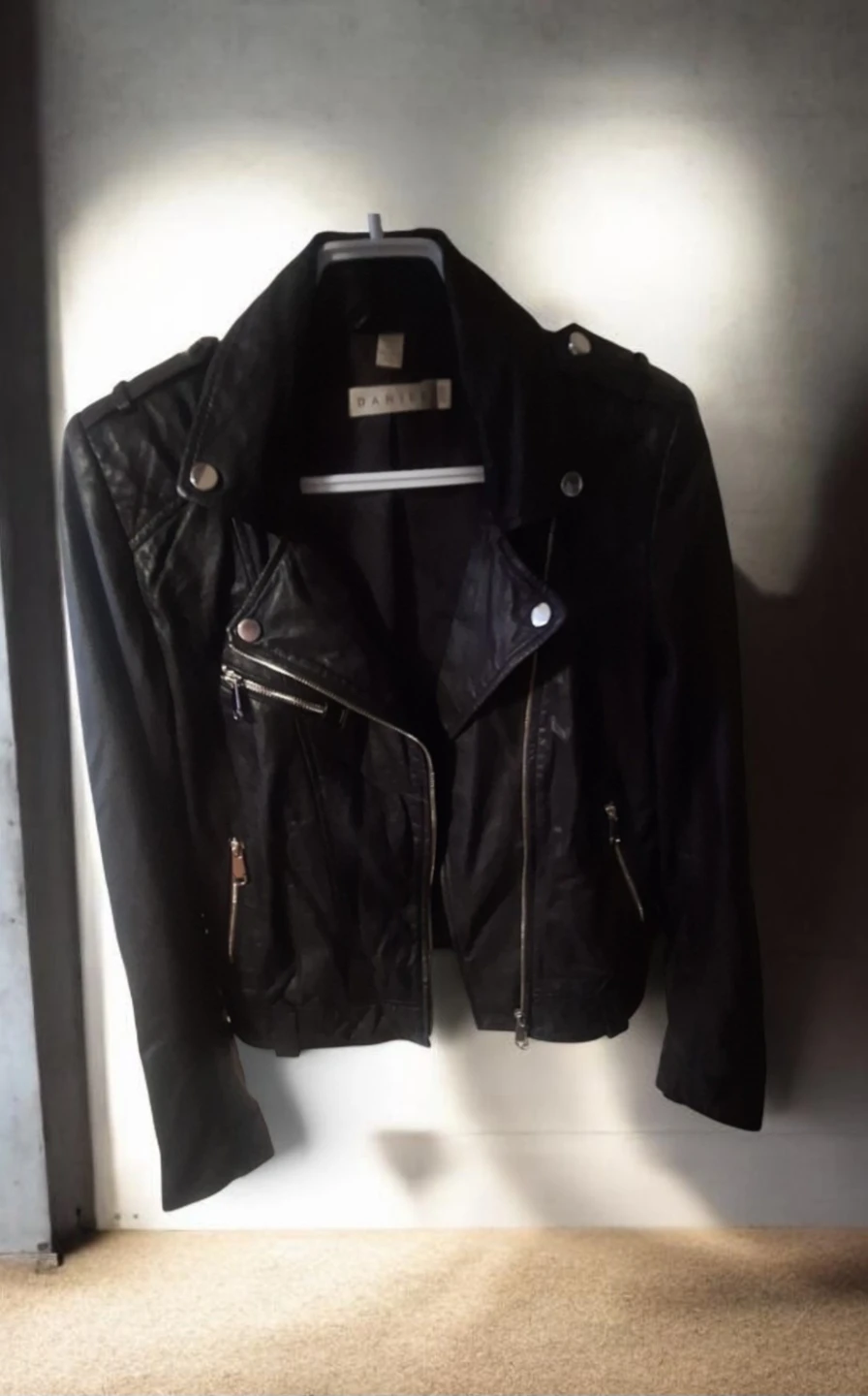 NWOT***Danier BUTTERY SOFT Black Leather Moto Jacket