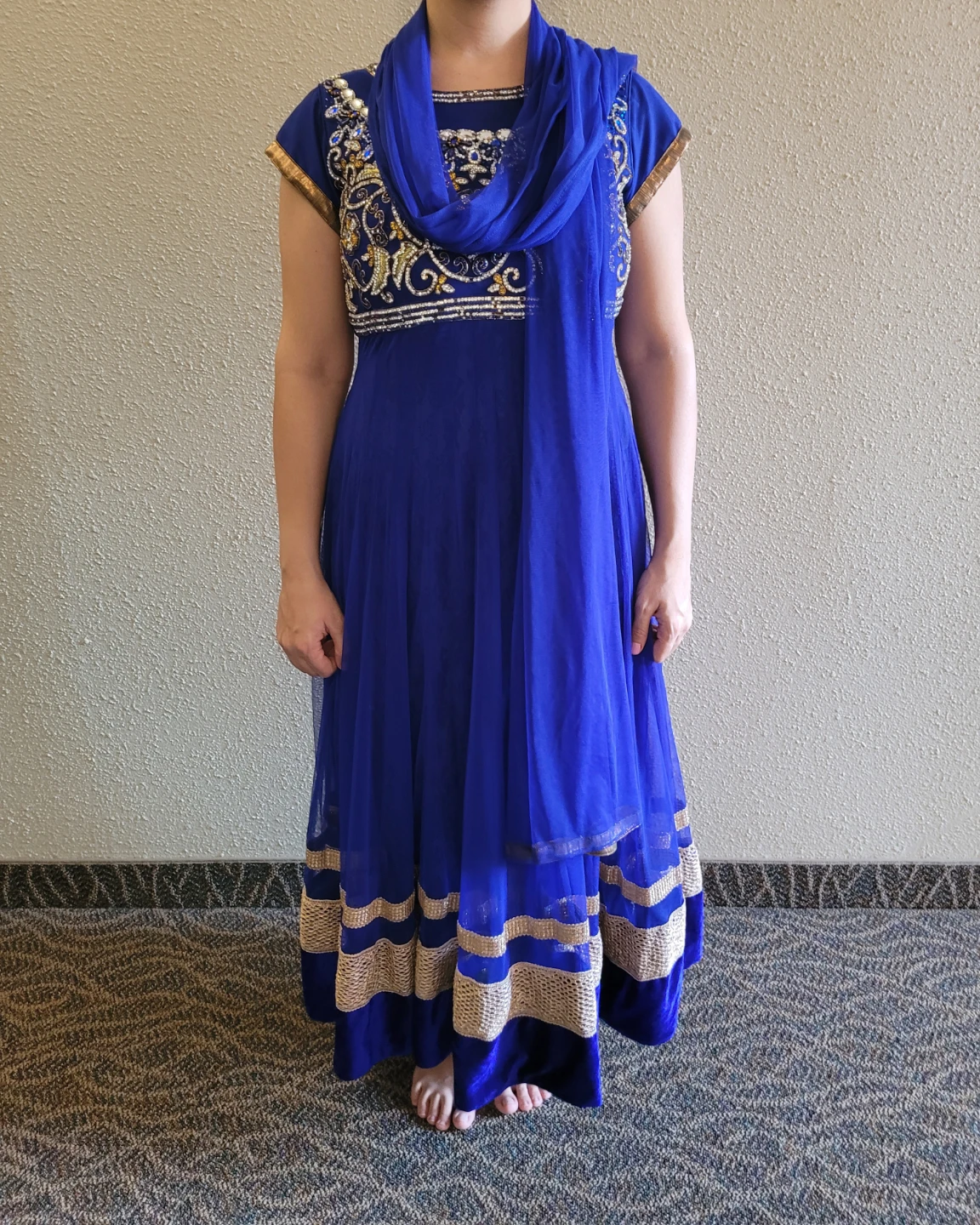 Royal Blue Anarkali Suit Set - photo 2