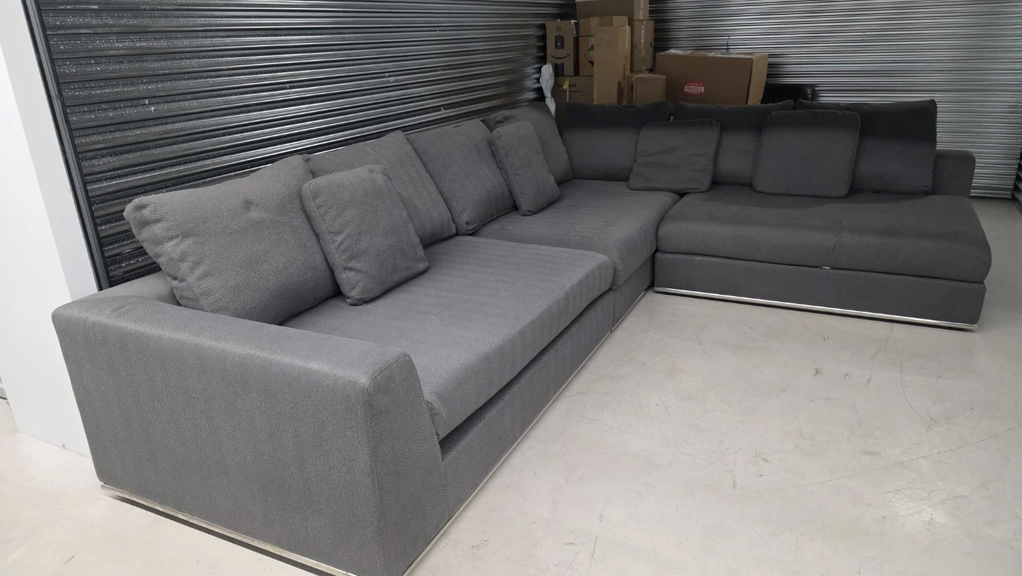 Large Modular Grey Sectional Sofa - photo 2