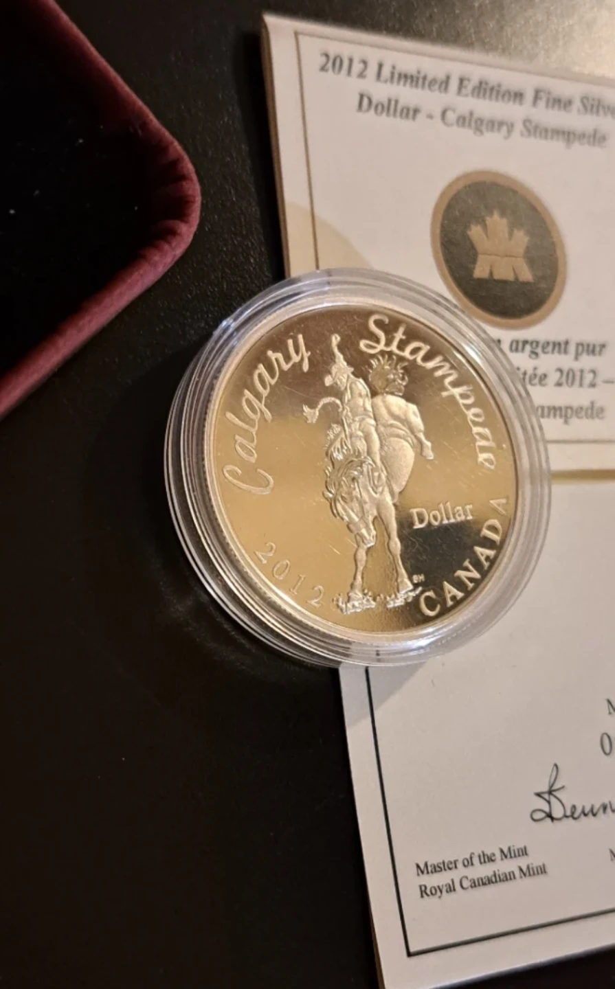 2012 Royal Canadian Mint Calgary Stampede .9999 Silver Dollar - photo 3