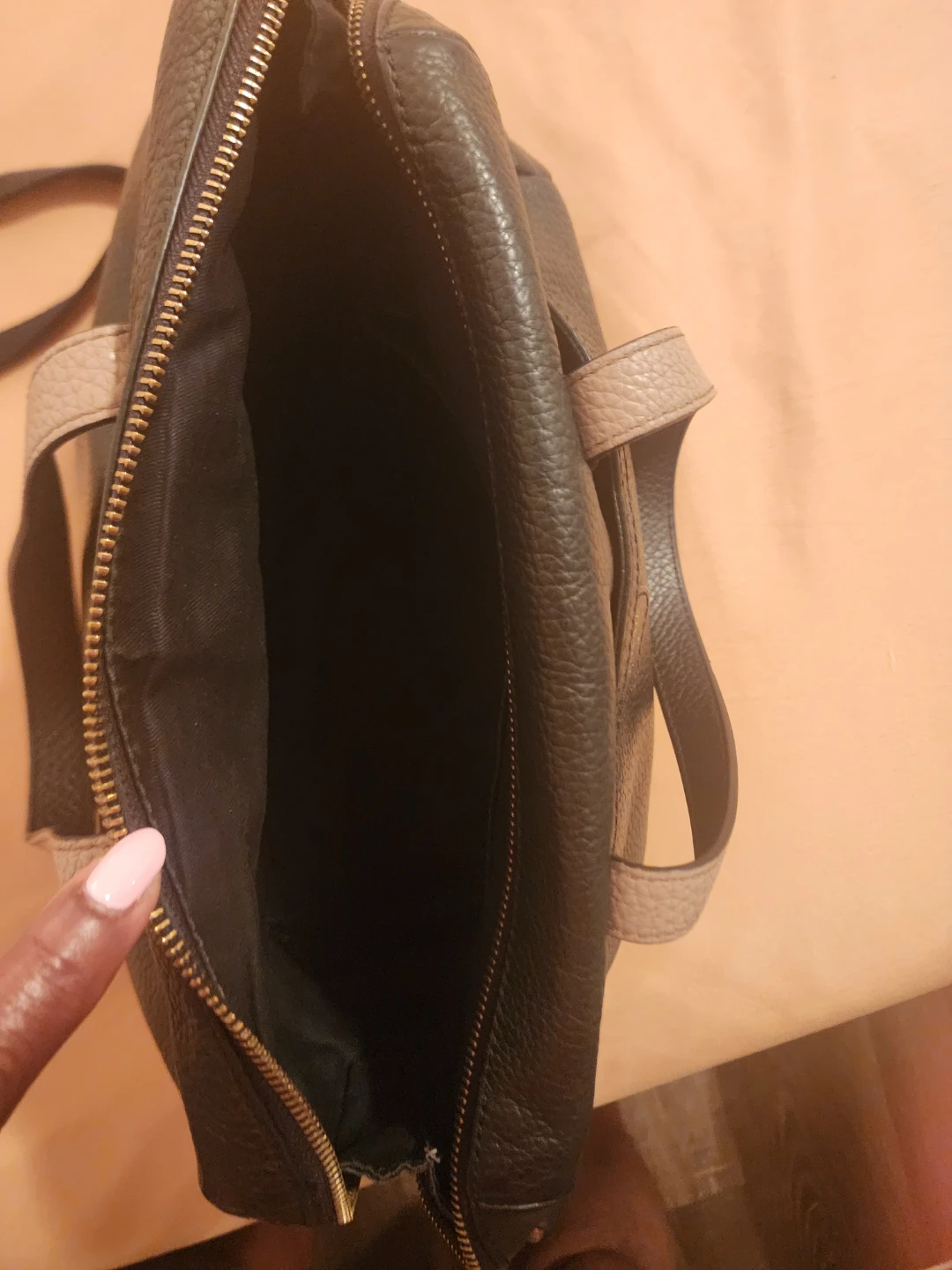 Fossil Black Leather Satchel Bag