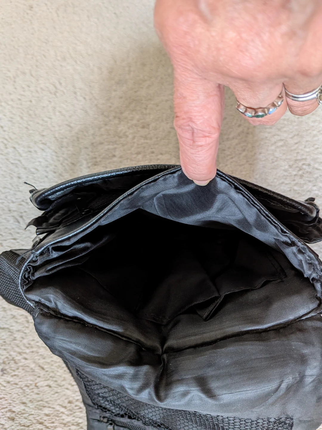 🏈Black Genuine Leather Sling Bag - photo 5