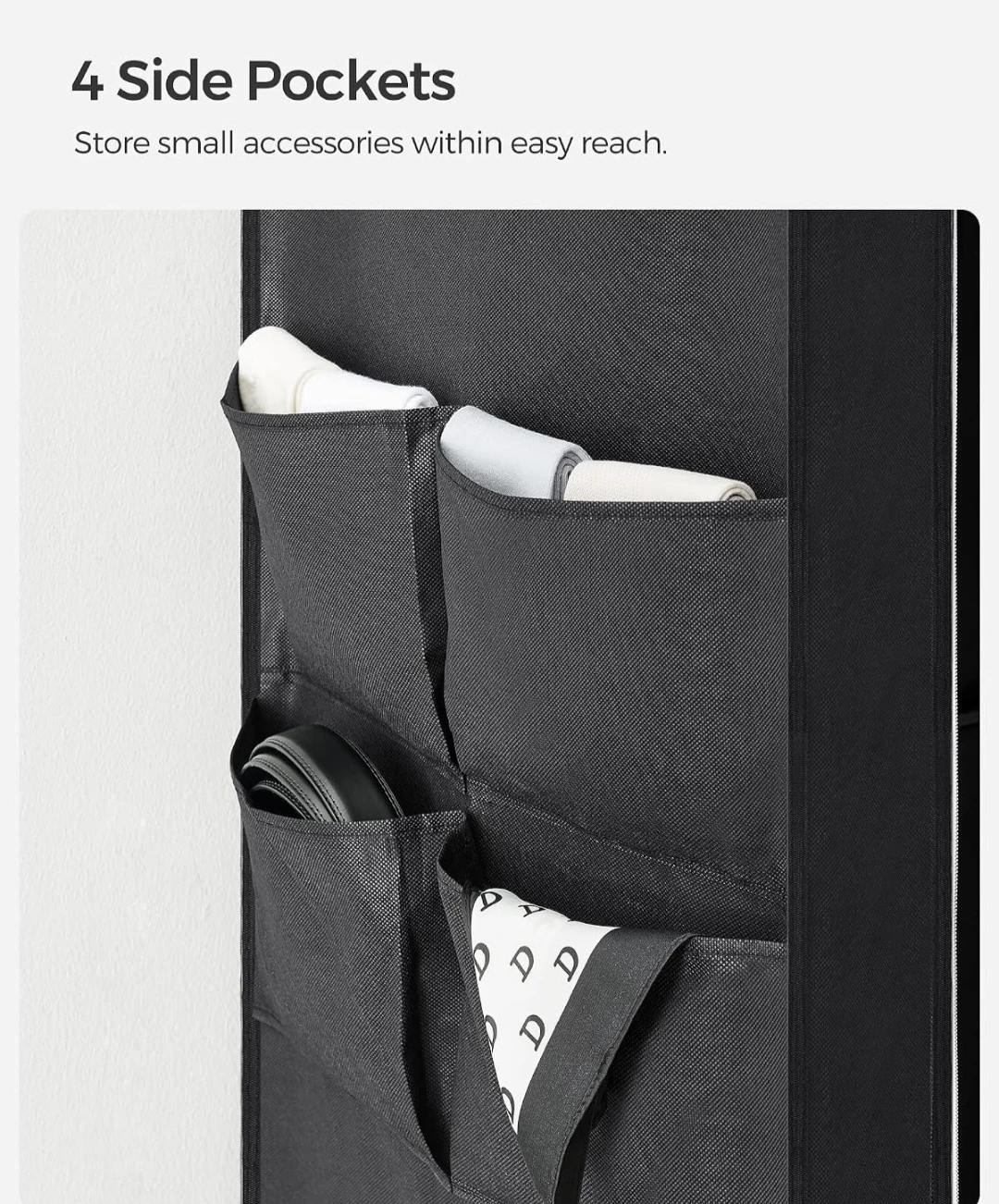 Black Portable Wardrobe Closet - photo 4