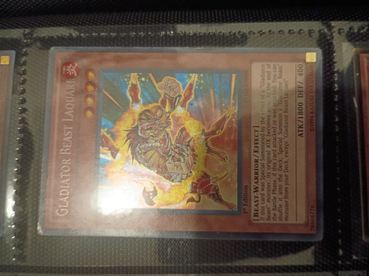 Yu-Gi-Oh! Gladiator Beast Laquari 1st 🏈 Card