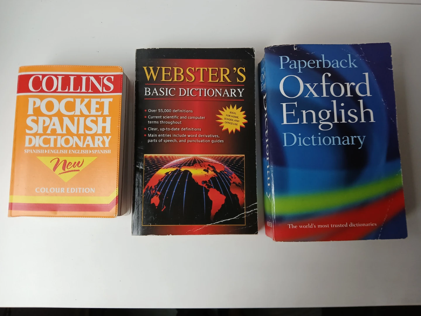 Webster's & Collins Dictionaries available. $5 each.