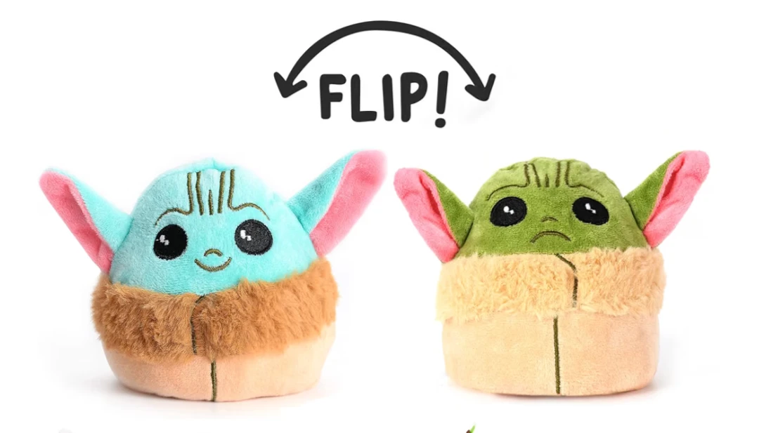 🏈Brand new 6" Reversible Baby Yoda plush Toy - photo 2