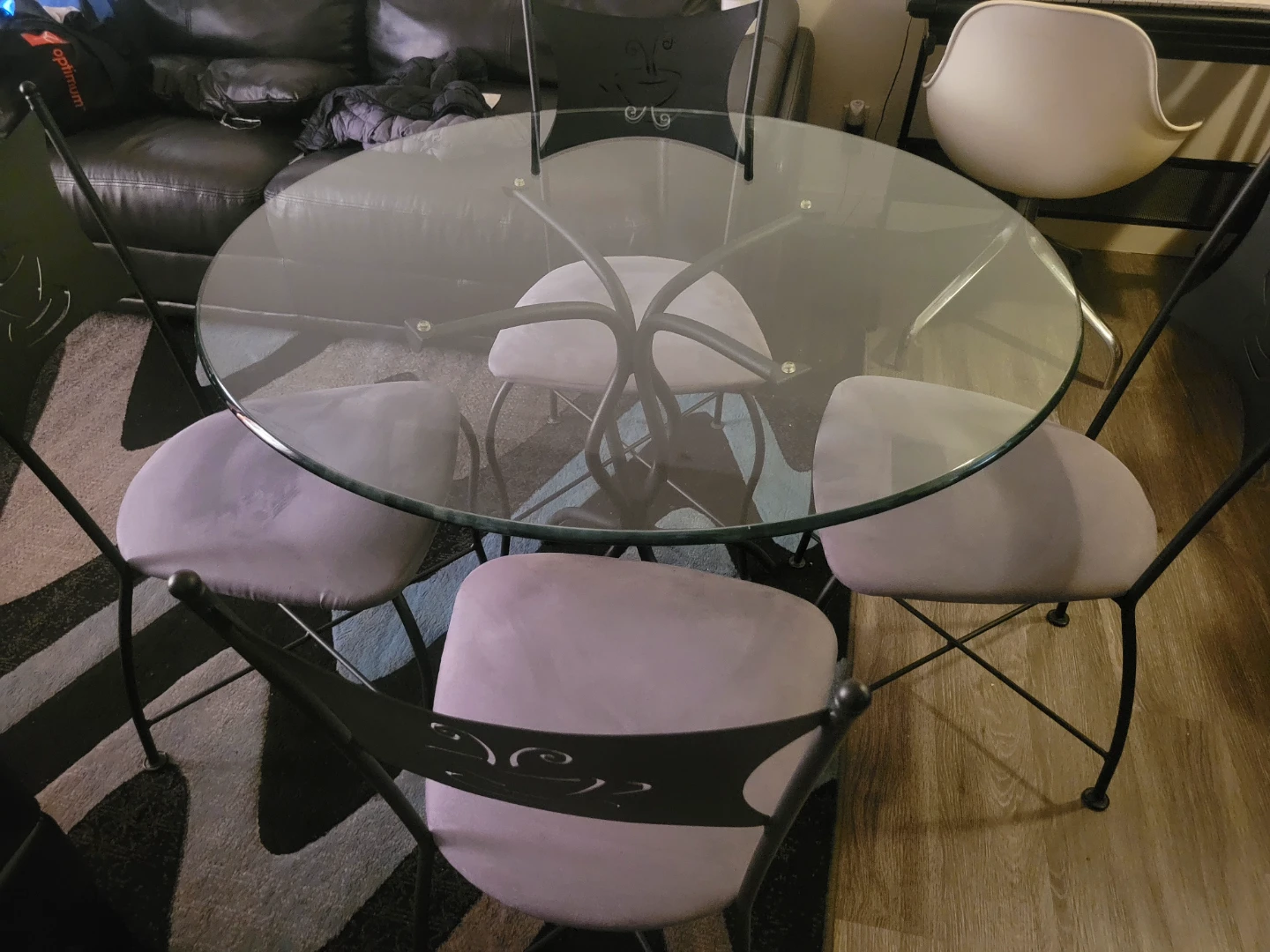Glass Dining Table (42.5 inches) and 4 Chairs - photo 4