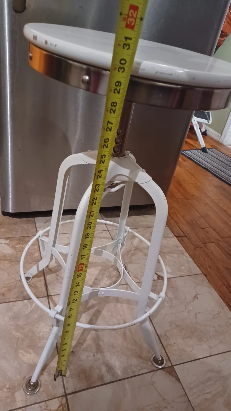 Counter Barstool Rotary  - White - photo 3