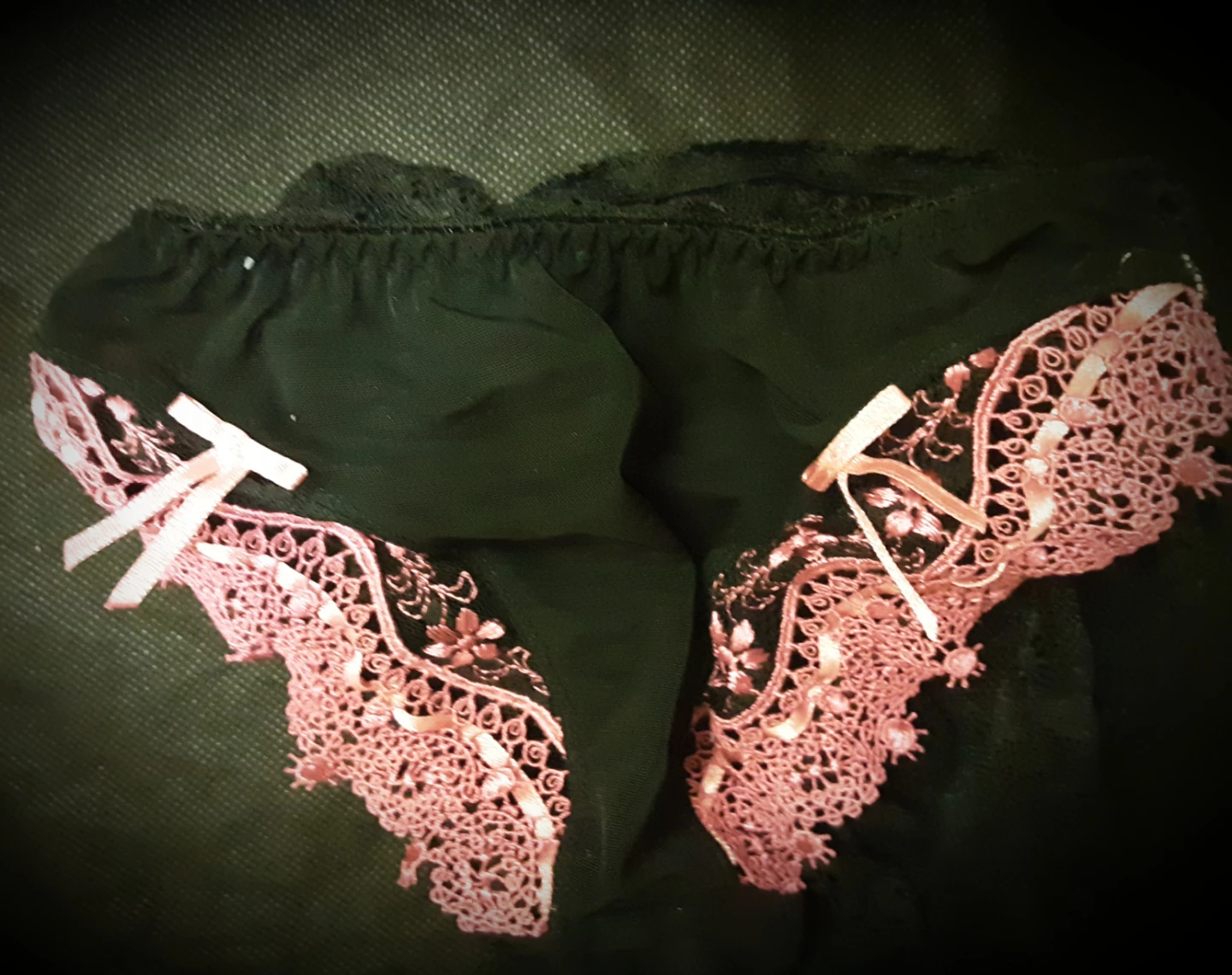 Black and Pink Lace Panties - photo 2