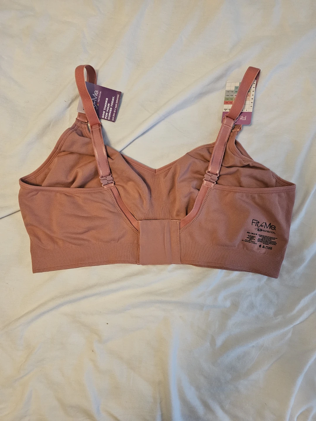 Fit for Me Fruit of the Loom Wireless Bra 44DDD Desert Dusk