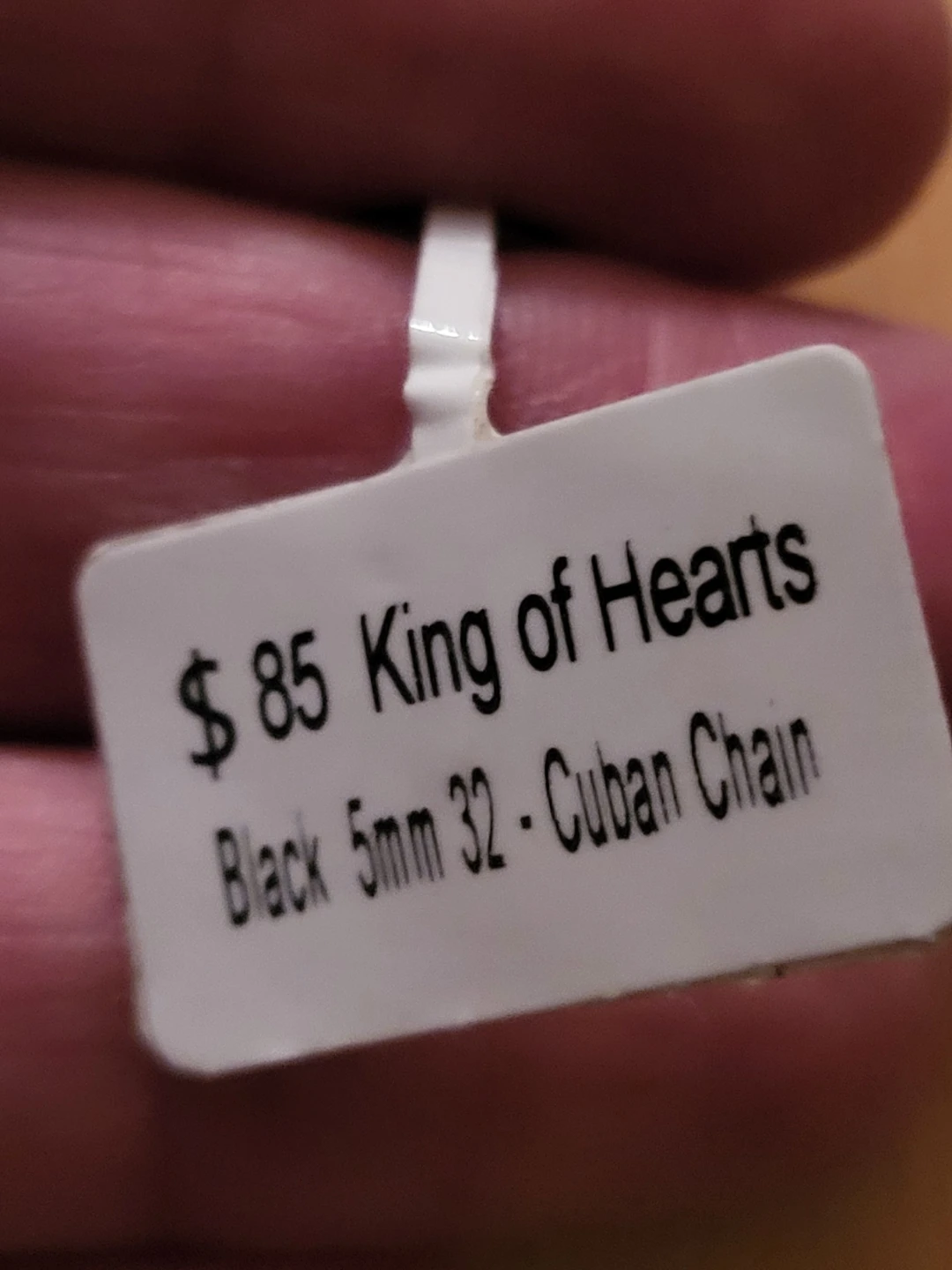 Villains King of Hearts Black Cuban Chain Necklace - photo 3