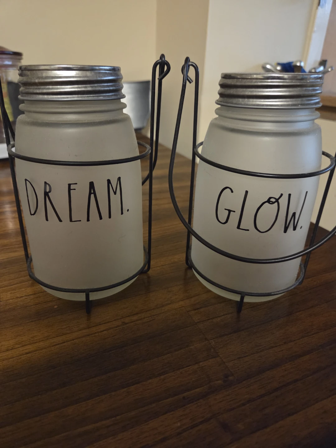 Rae Dunn Frosted Glass Jar Set