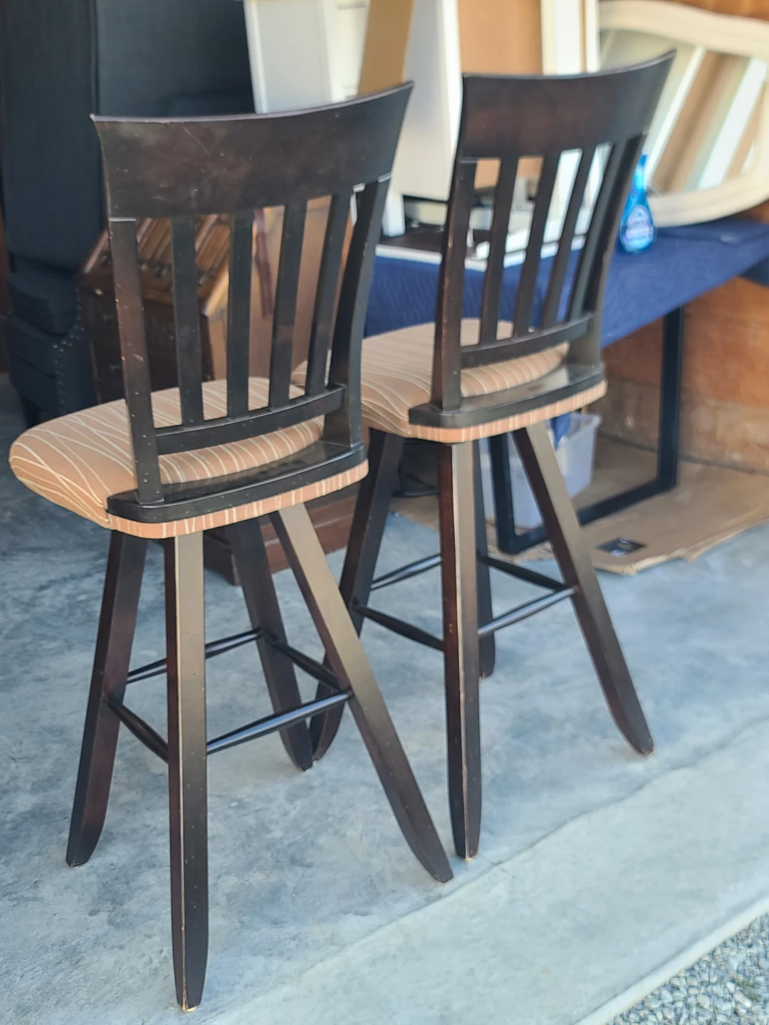 Two Swivel Bar Stools - photo 3