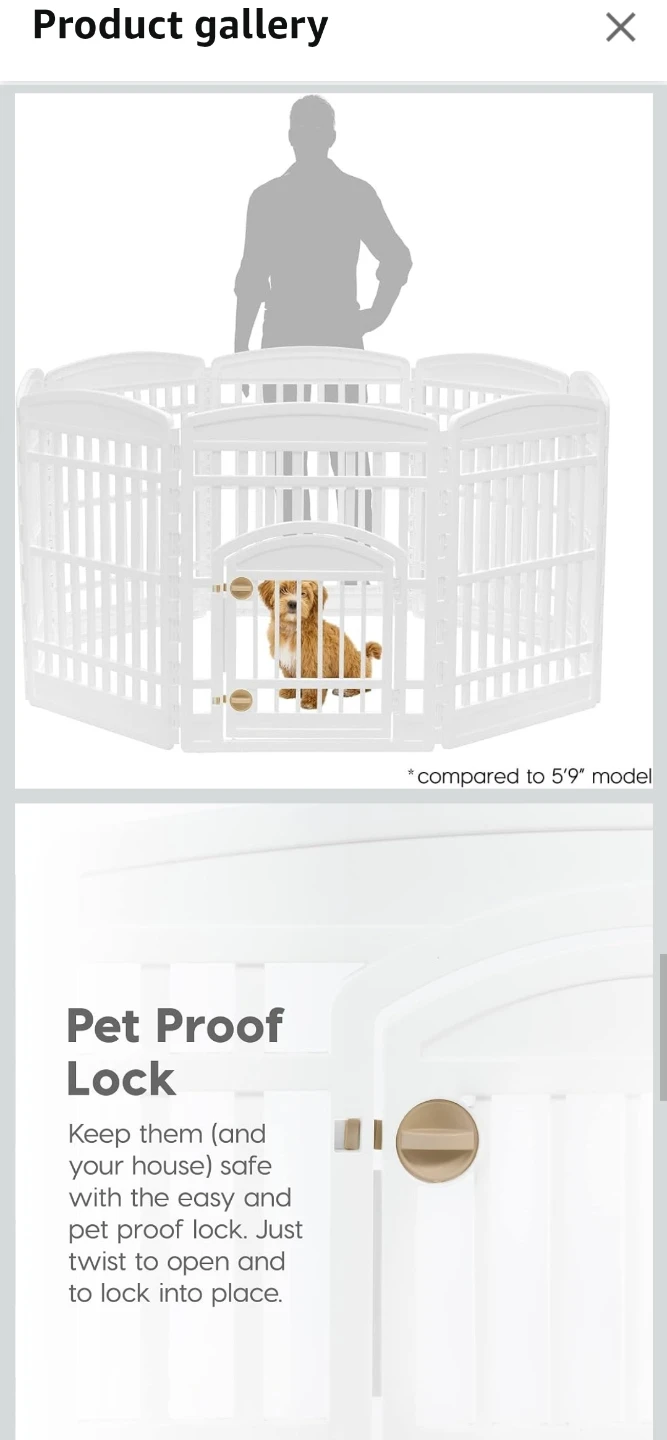 IRIS USA 34-Inch Dog Playpen- NEW - photo 3