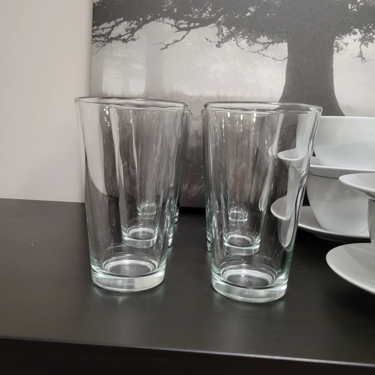White Square Dinnerware and Glassware Set - photo 4