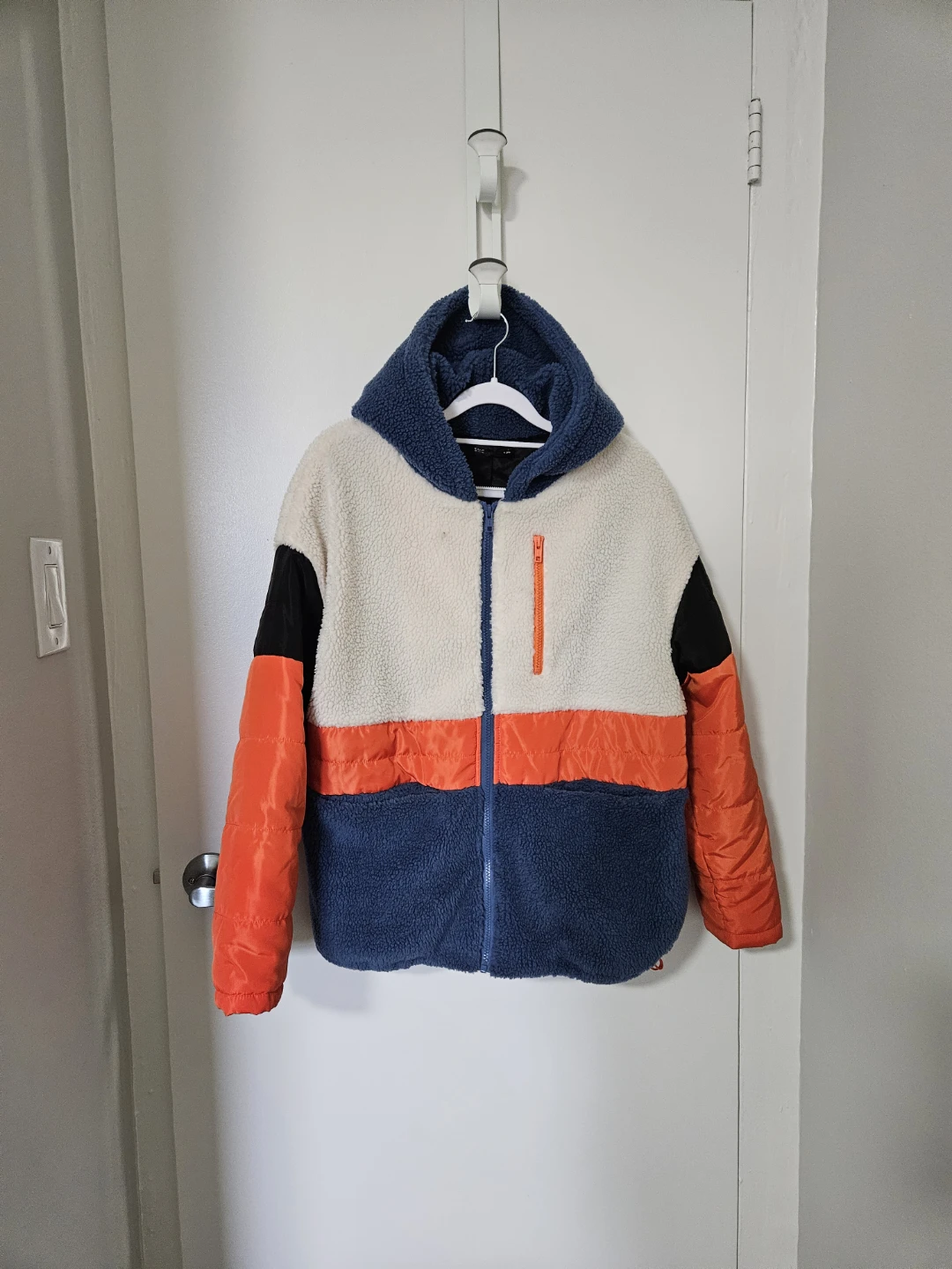 Colourblock Fleece Hooded Jacket