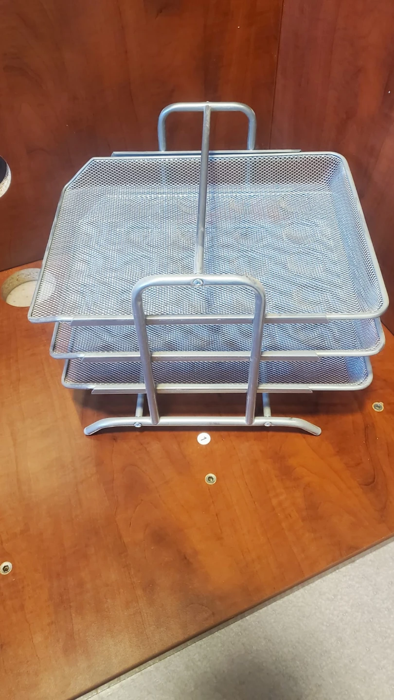 Silver Mesh 3-Tier Desk Organizer - photo 2