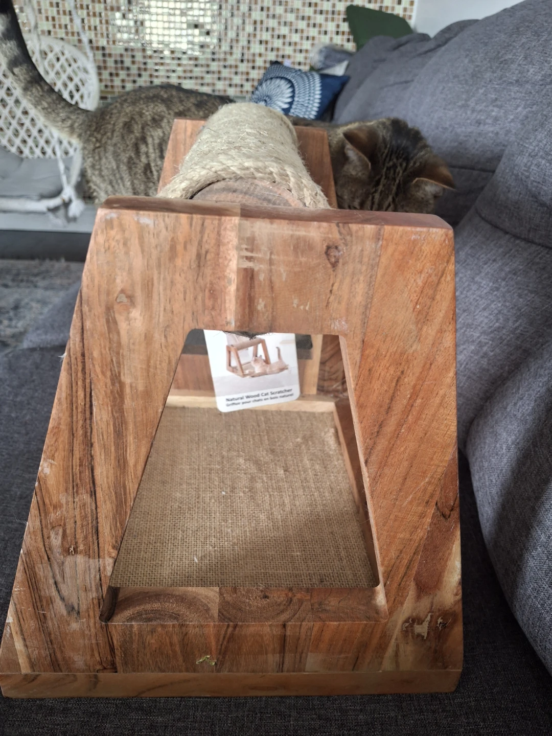 Natural Wood Cat Scratcher - photo 3