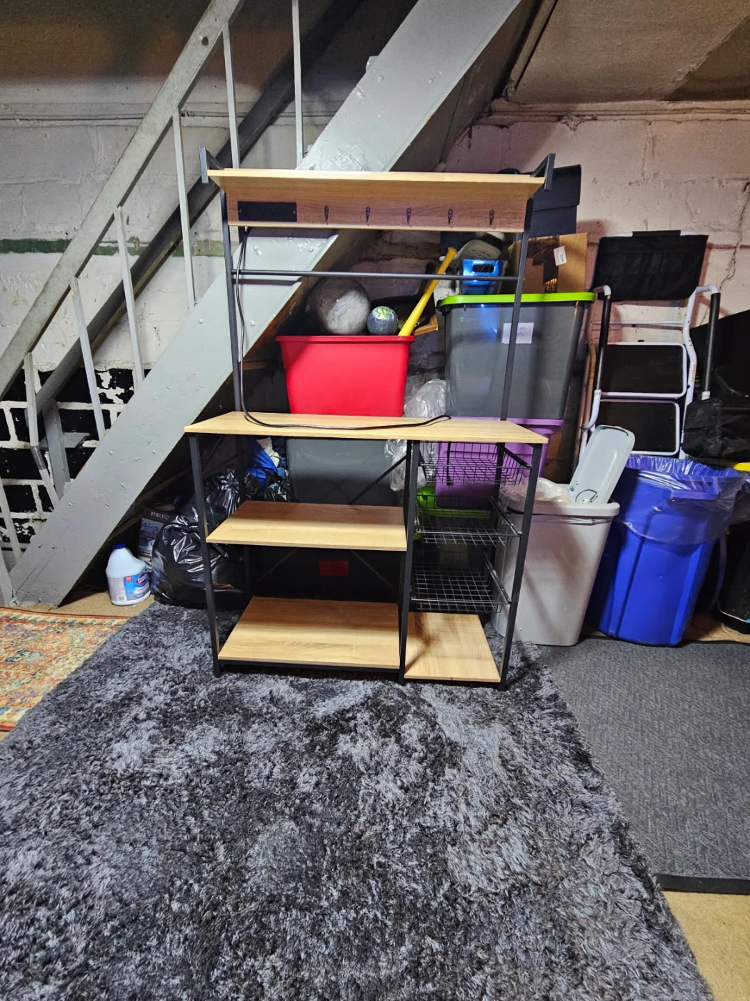 Kitchen Baker's Rack with Power Outlet