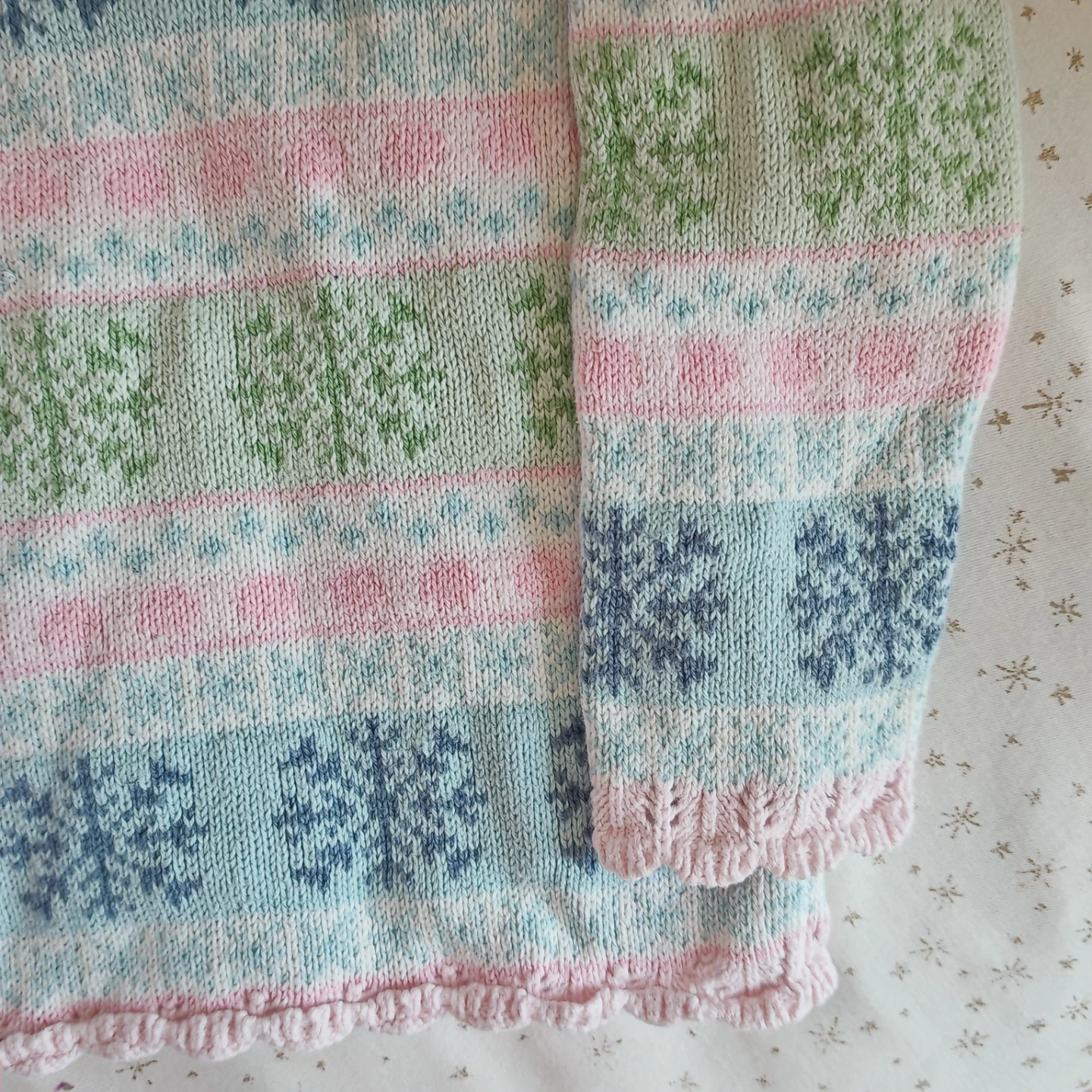 Girls' Pastel Snowflake Knit Sweater - photo 5