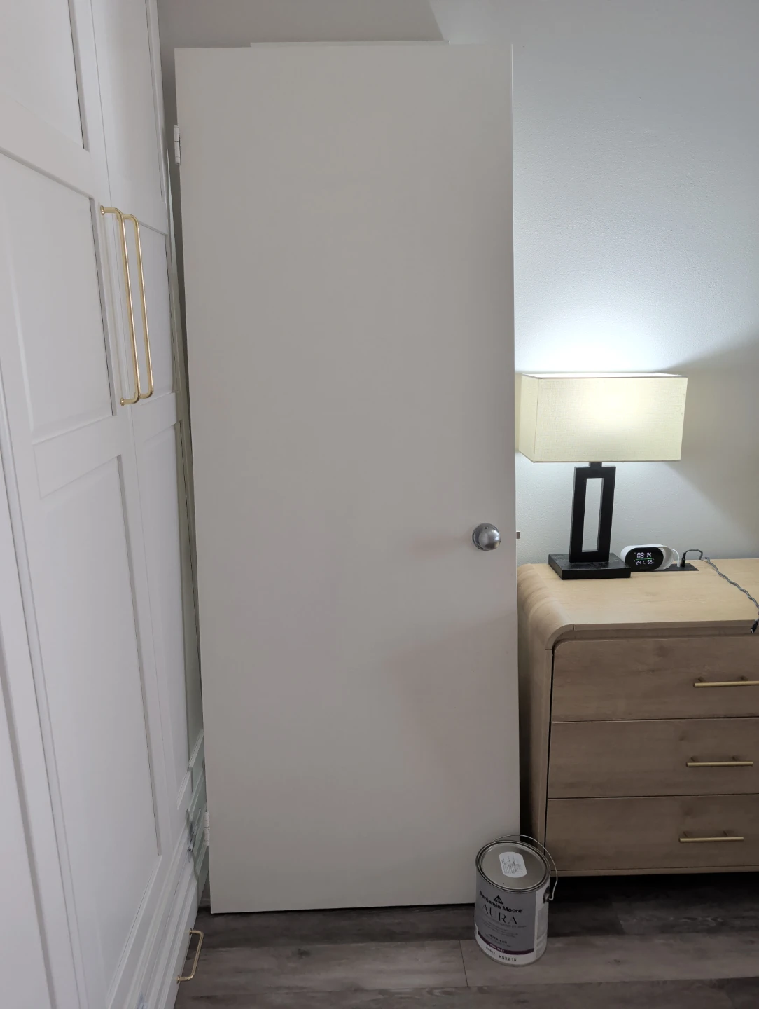 White interior door- knobs and hinges x7