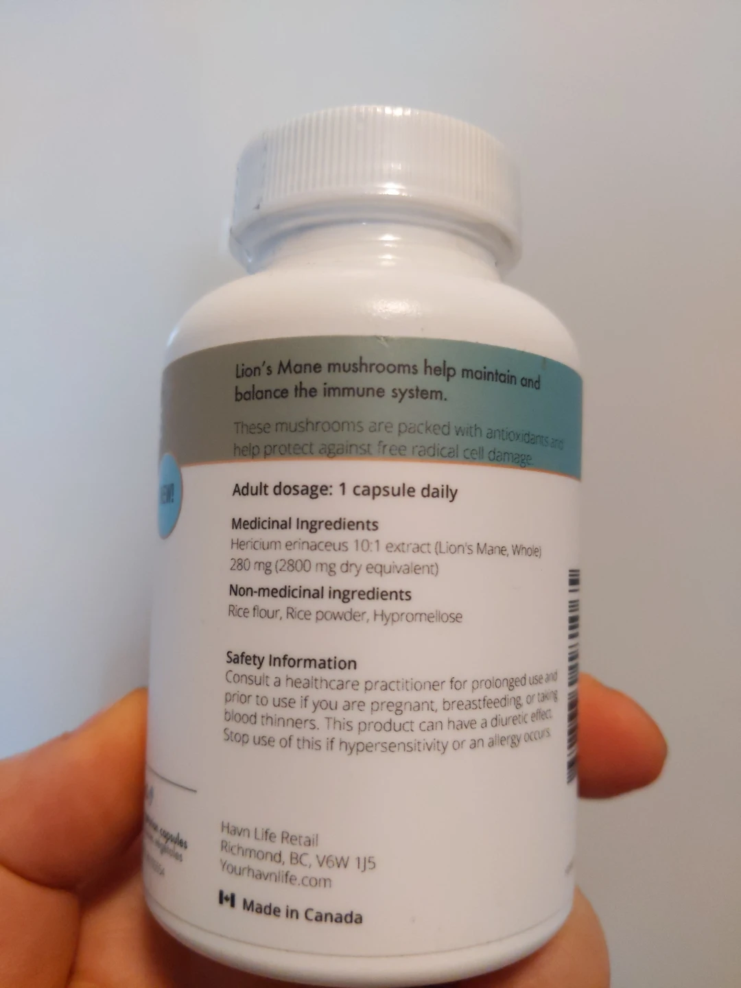 HavnlLife Lion's Mane Brain and Body Balance Capsules - photo 2