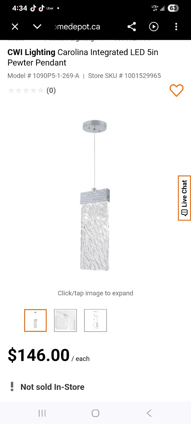 CWI Lighting Carolina Integrated LED Pewter Pendant
