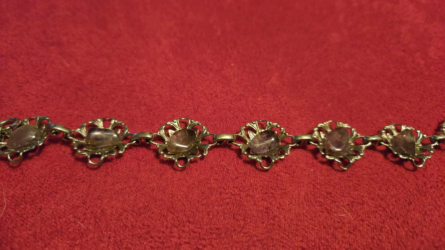 Vintage Filigree Stone Bracelet