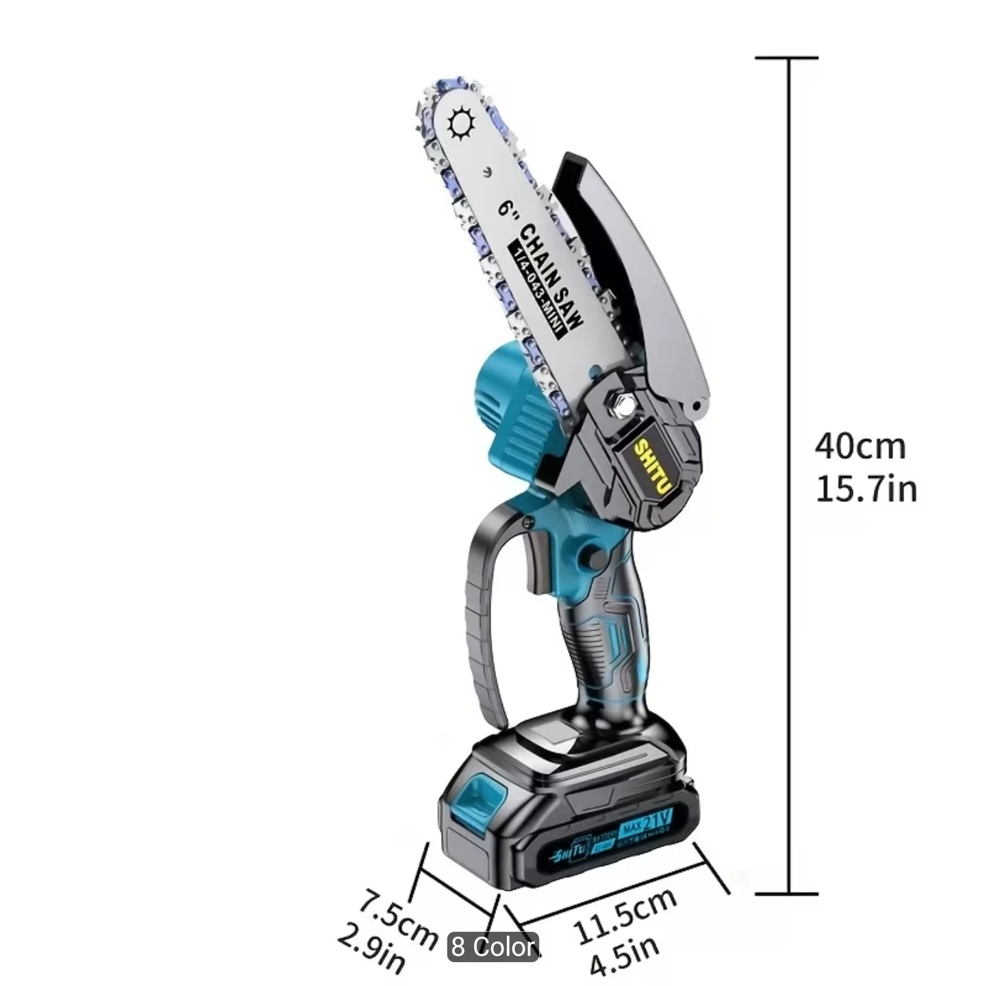 SHITU 6-inch Mini Chainsaw 21V Cordless Kit - photo 2