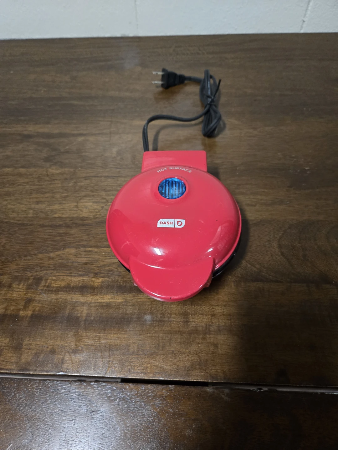 Dash Red Mini Waffle Maker 4-Inch Individual Waffle Iron Machine - photo 2