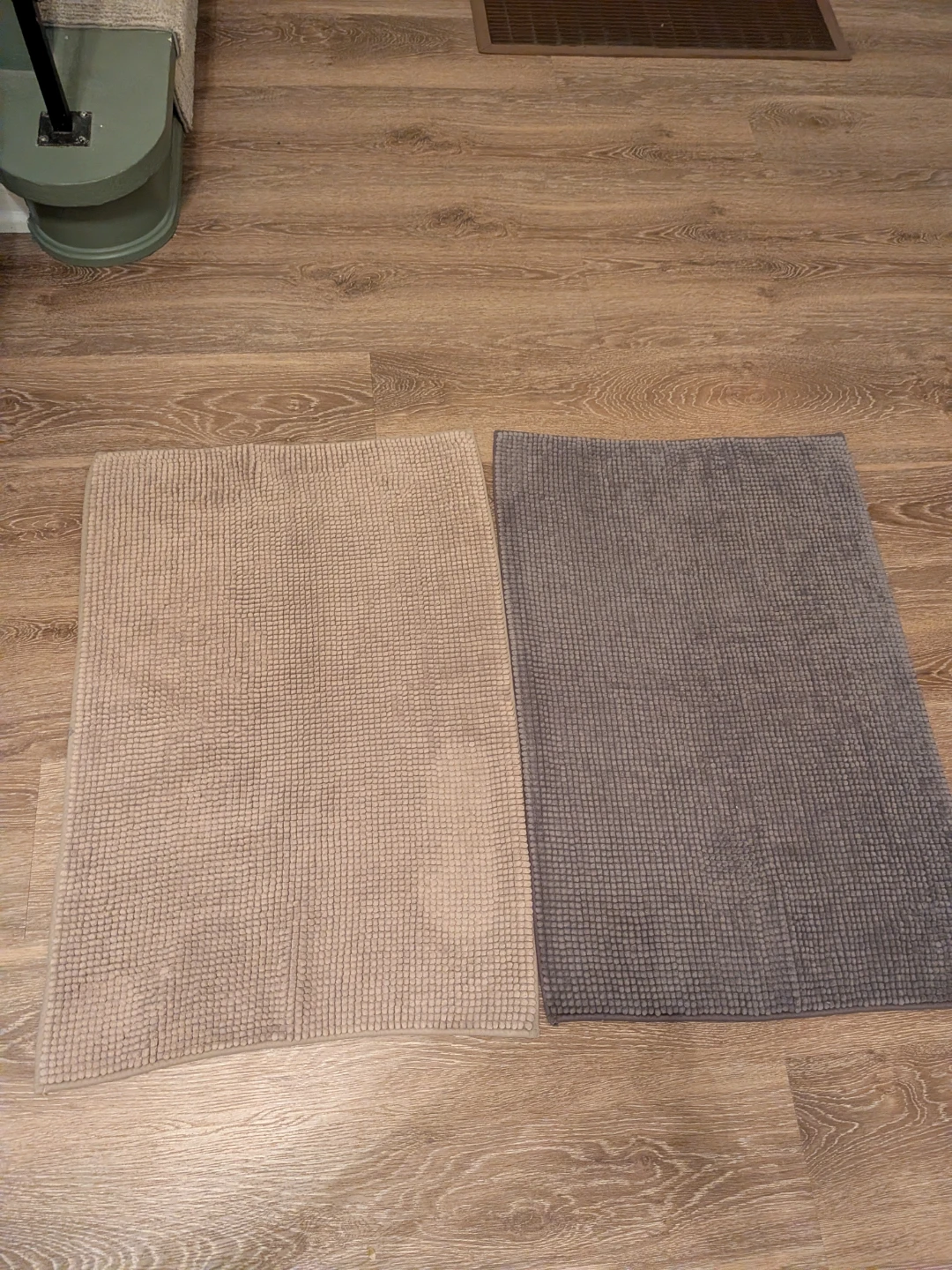 Set of Two Textured Bath Mats