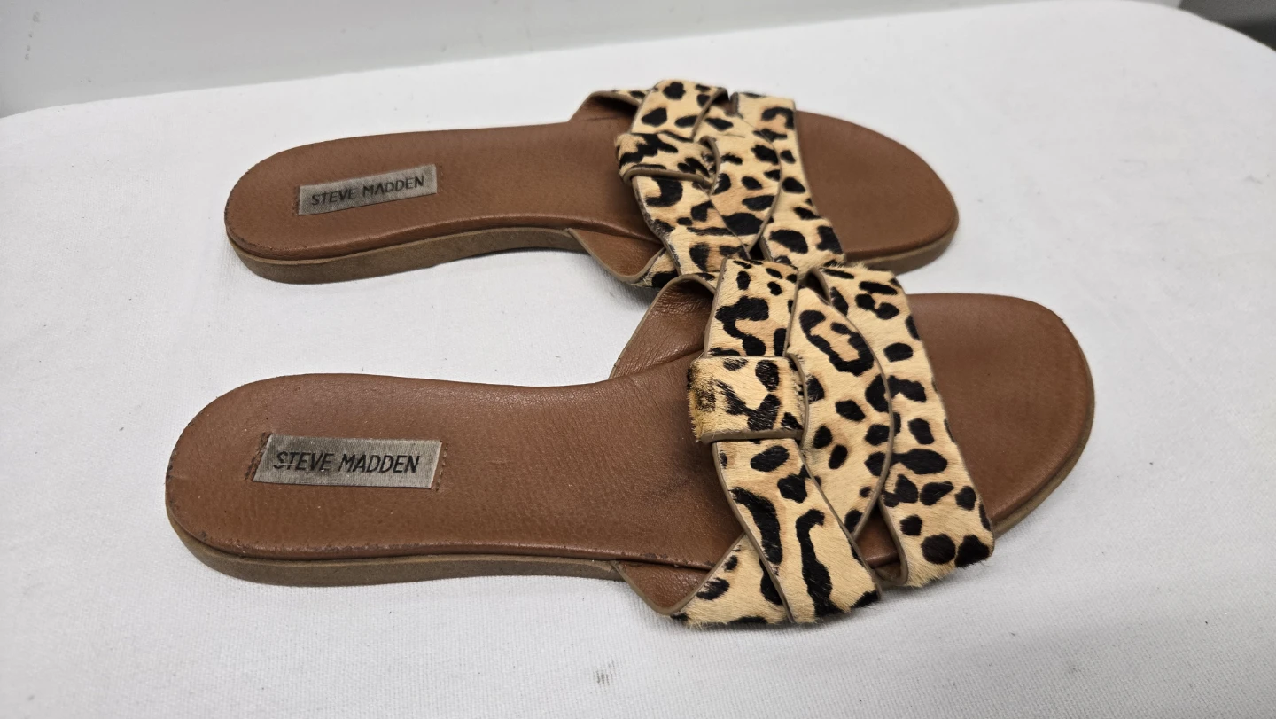 Steve Madden Women’s Brown Leopard Animal  Sandals 9.5 - photo 2