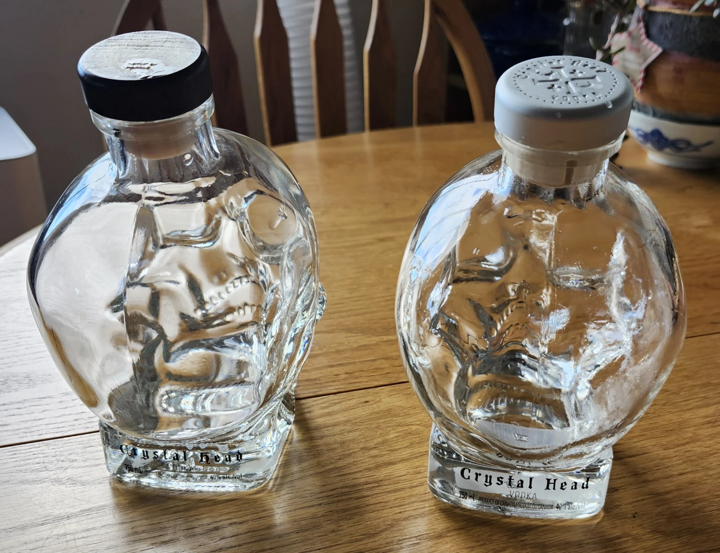 Two Crystal Head Vodka Empty Glass Bottles - photo 4