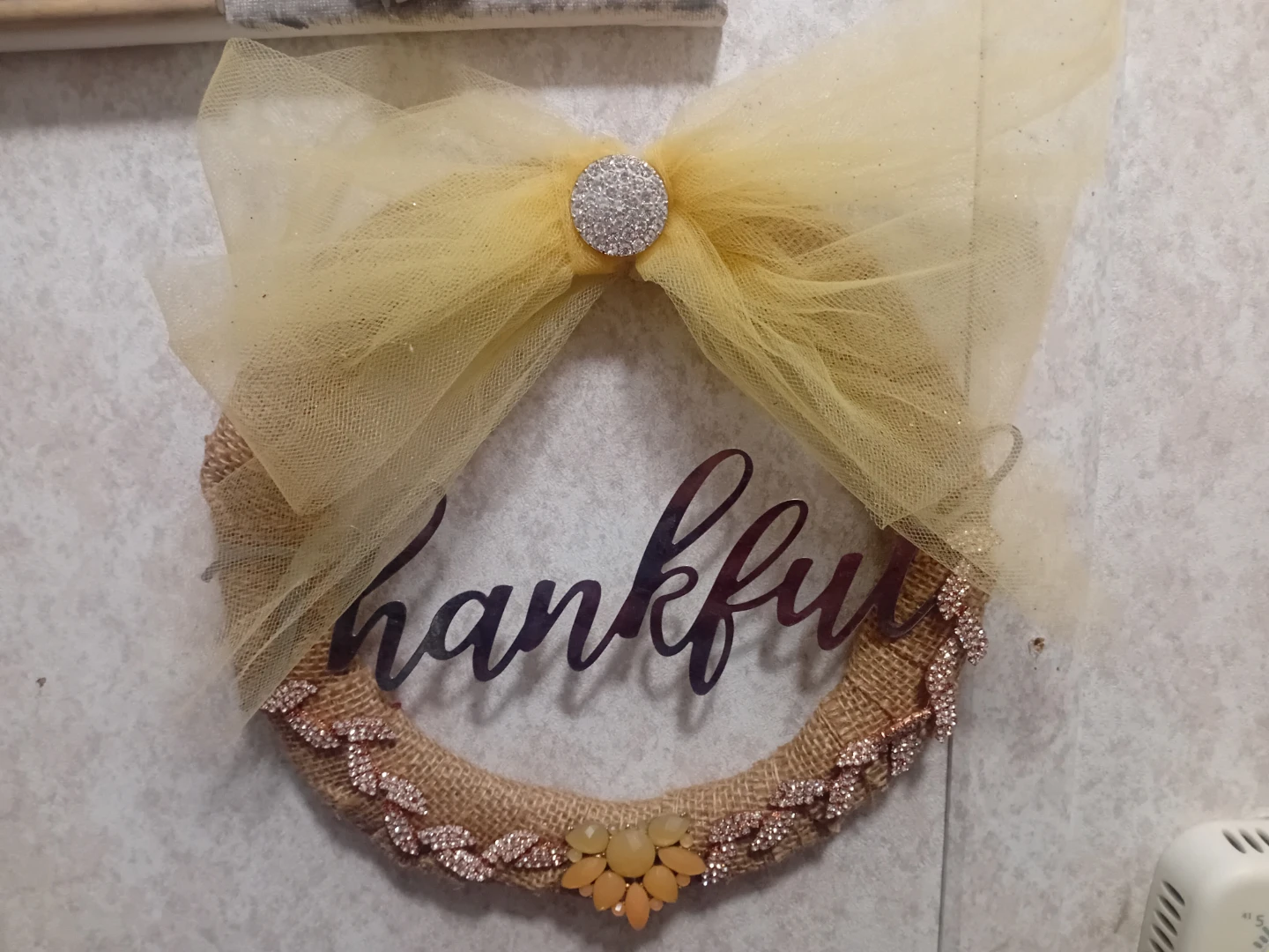 Decorative "Thankful" Wreath