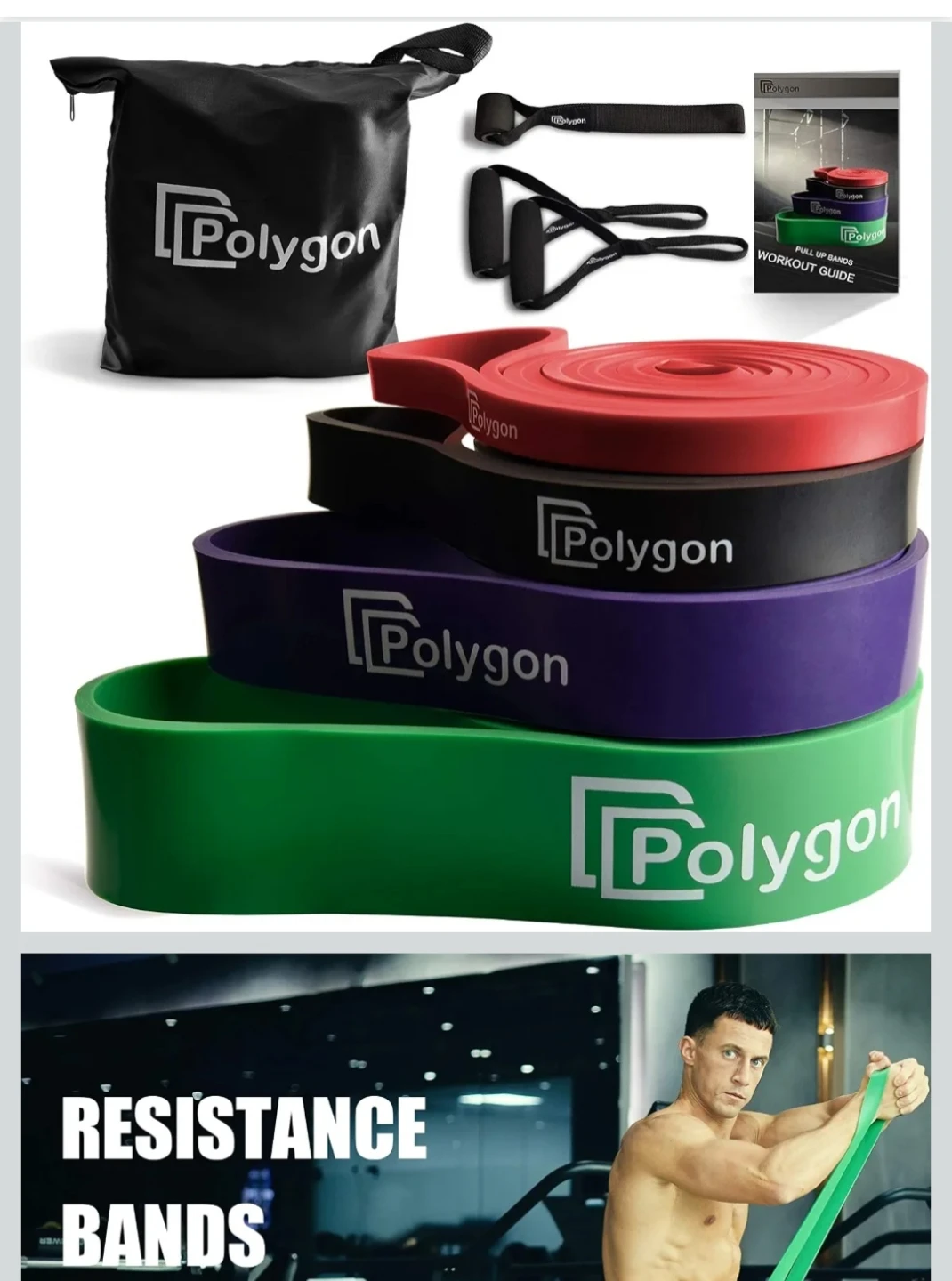 Polygon Resistance Bands Set with Bag