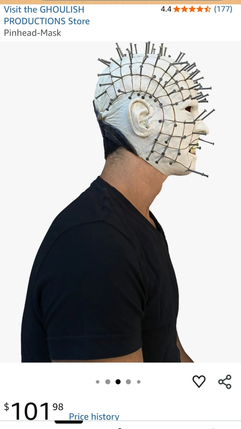Adult Hellraiser Pinhead Mask - photo 3