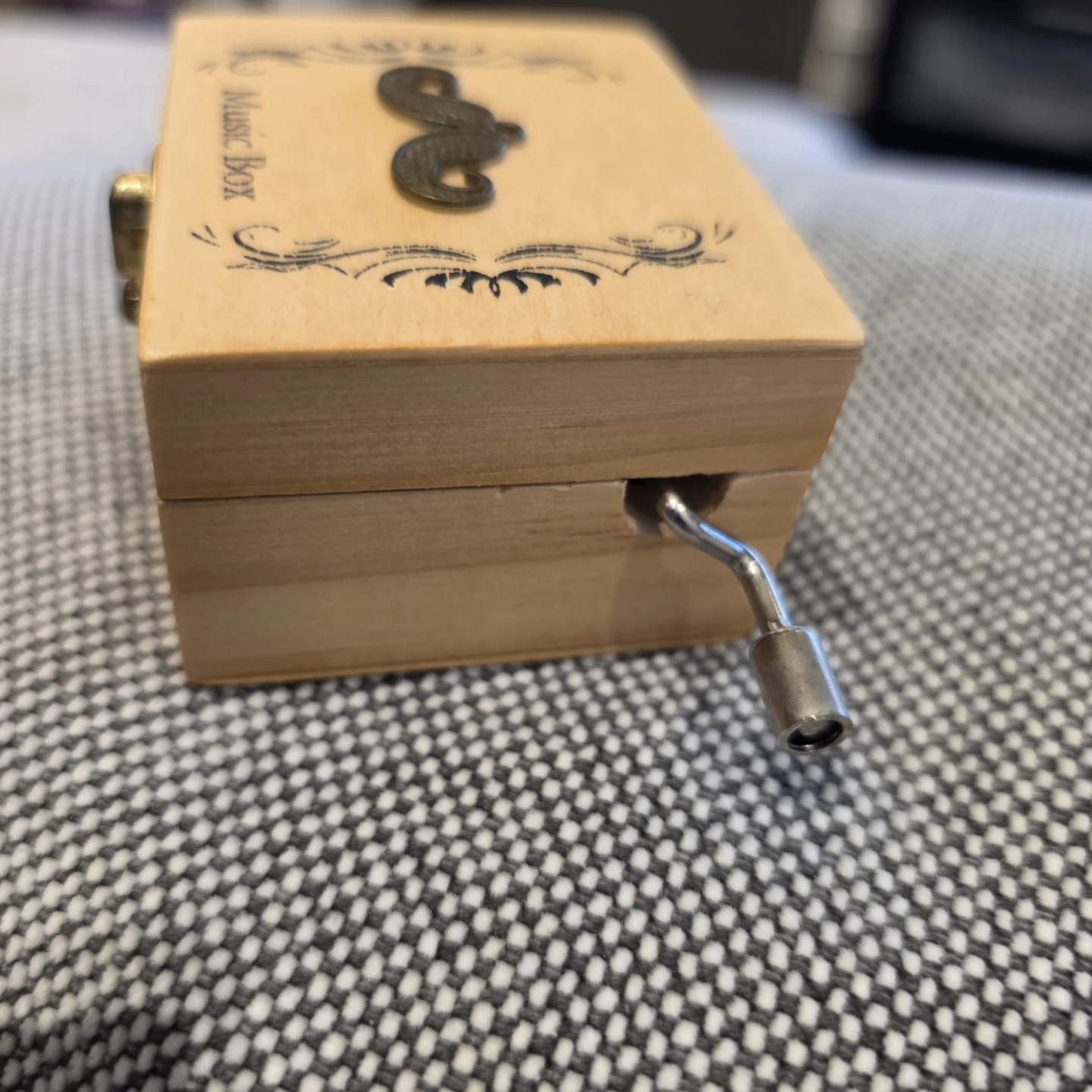 Wooden Music Box with Mustache Design - photo 2