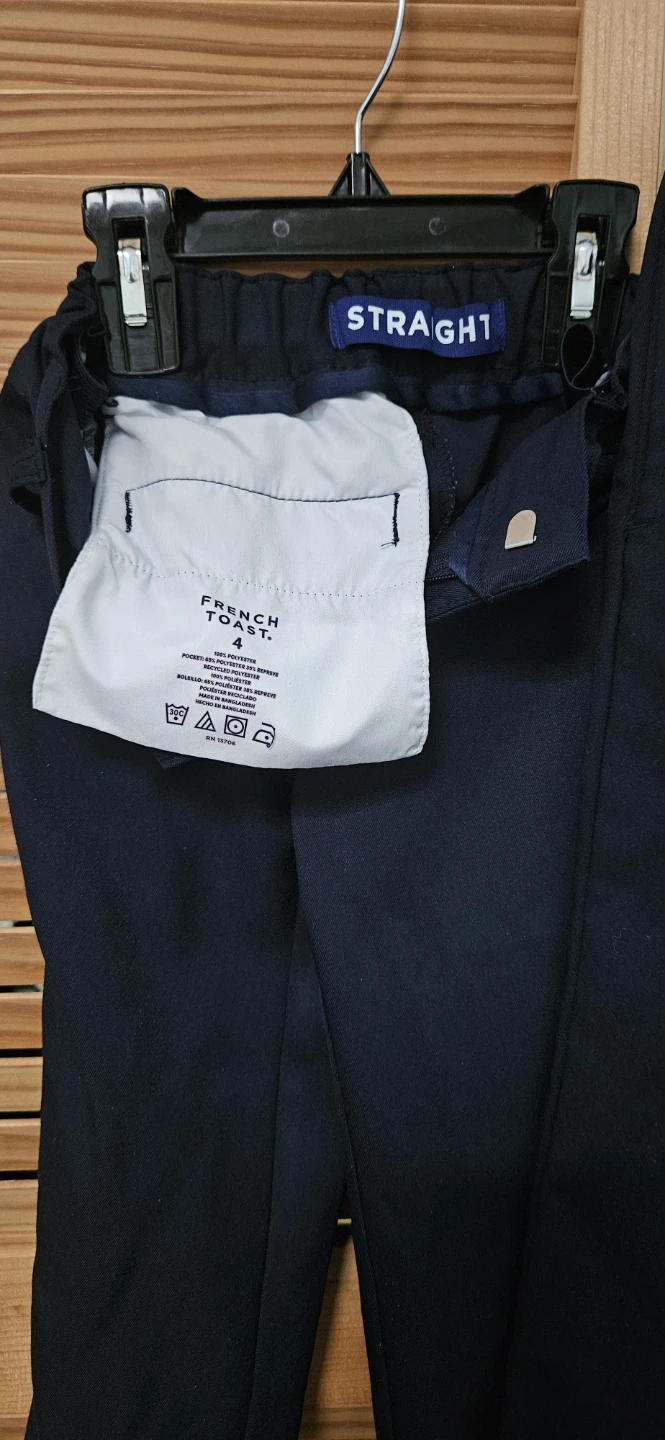 French Toast Navy Blue Straight Pants Size 4 - photo 3