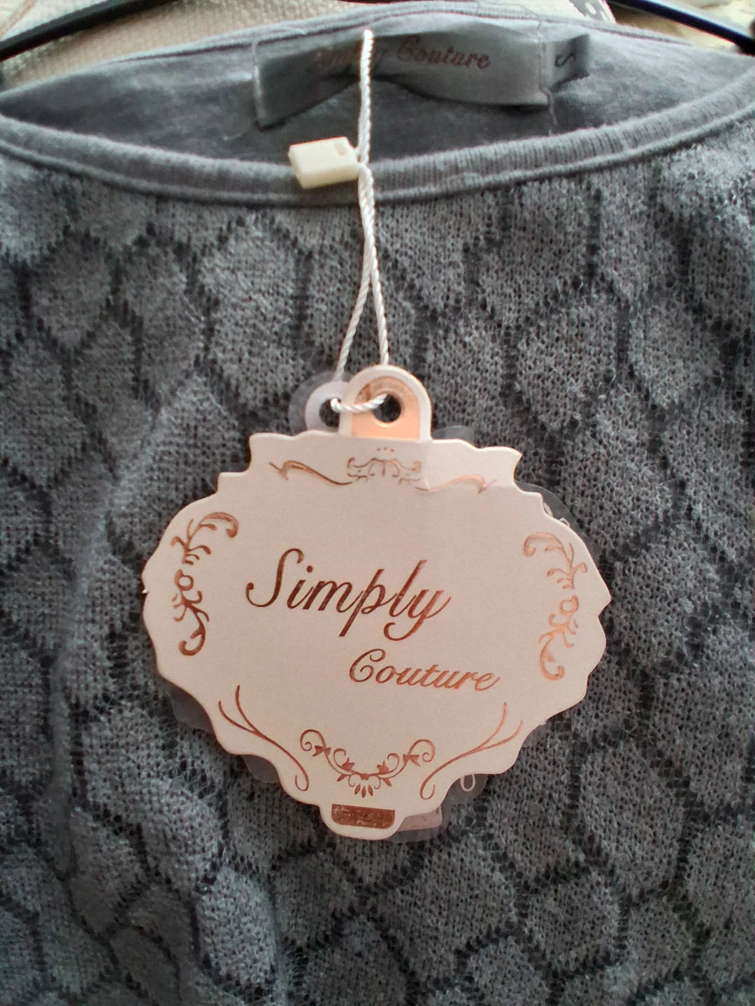 🆕NWT Simply Couture Gray Embroidered Long Sleeve Dress - photo 3